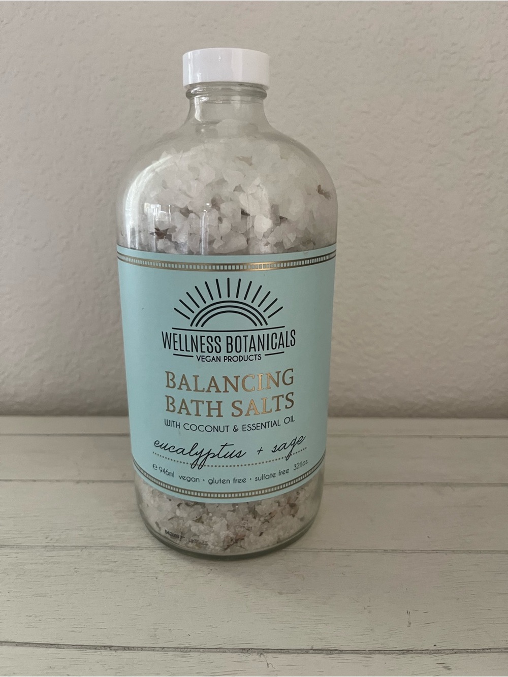 Wellness Botanicals Balancing Bath Salts Soak Eucalyptus and Sage